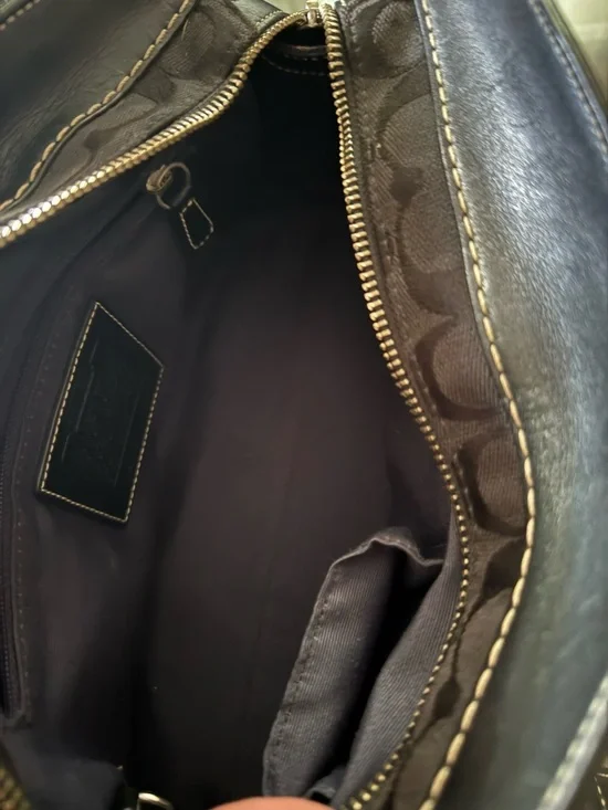 Coach Black Signature Satchel (or Boston Bag - Picture 6 of 12